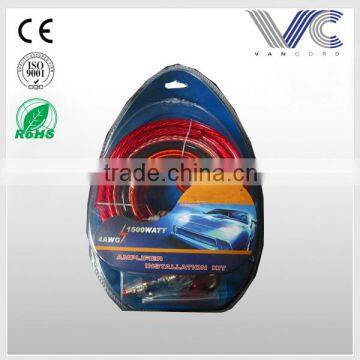 Transpartent red PVC 4AWG car audio wiring kit amplifer car wiring kits cable joint kits China supplier