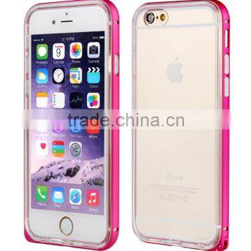 Elegant signal hole metal bumper + tpu back cover for iphone 6s