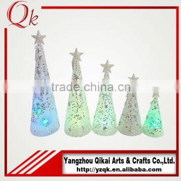 excellent glass christmas tree with led light for europe and US market