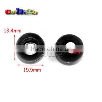 Plastic Roundness Beans Cord Ends Lock Stopper For Cord Garment Accessories Hole Size 6~9mm #FLC116-B