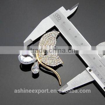 Exqusite Elegant Bulk Crystal Butterfly Wing Brooch/handmade Crystal Rhinestone Brooch photo-3