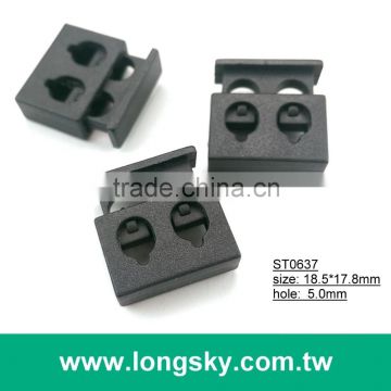 (#ST0637) cord hole 5mm rectangle single hole cord stoppers for coat