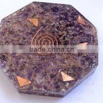 Wholesale Amethyst Orgone Octagon Vastu Plate : Orgonite Religious Product