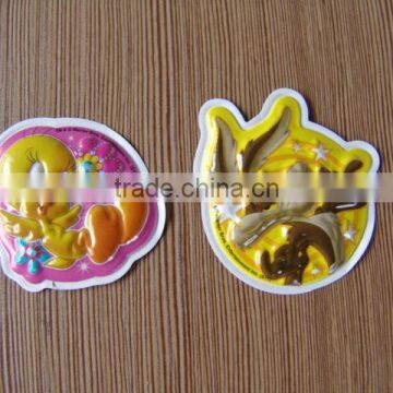 3D cartoon bubble stickers for kids New Design Bubble Sticker Tattoo Bubble Gum /3D Promotional Kids Cartoon Bubble Sticker