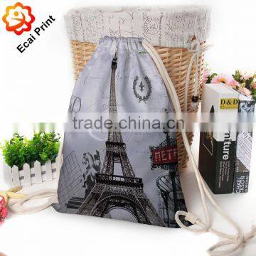 2016 Fashion Customize Heat Transfer Printed Cinch Travel Bag