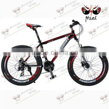 SPORTS MTB!black and red shifting MTB 21 speed double disc-brake mountain bike