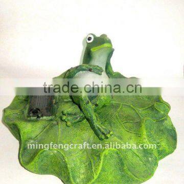 Polyresin Frog Solar light For Garden Decoration Products