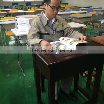 Wooden School Desk Combo Desk School Desk With Bench HXZY046 photo-3