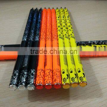 7" black wooden heat rolling pencil sharpened with crystal gem