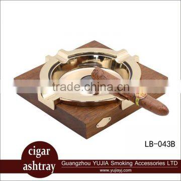 Customized High Quality Cigar Ashtray Smoking Accessories Premium Wooden Cigar Ashtray