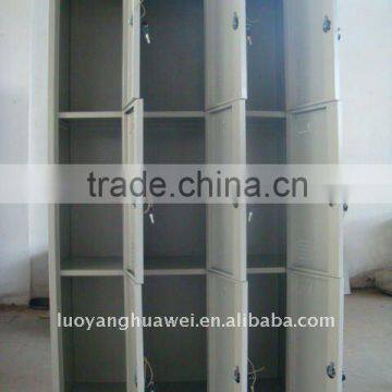 Steel bedroom knock down 9-door storage clothing locker furniture