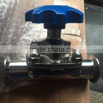 Sanitary diaphragm valve with KF flange end