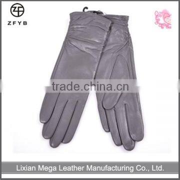 Plain Style and Daily Life Usage girls long opera leather hand gloves