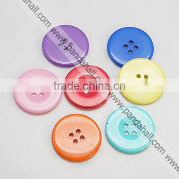 25mm Round Mixed Resin Big Buttons Colored 4-holes Buttons(RESI-D033-25mm-M)