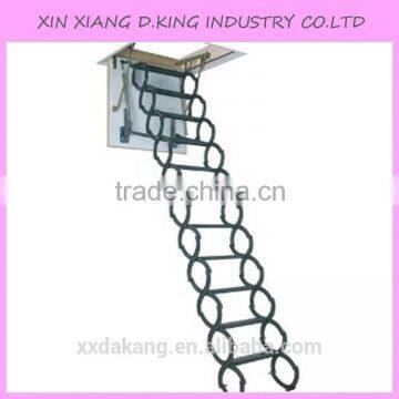 Adjustable Steel Telescopic electric attic ladder ,steel folding ladder