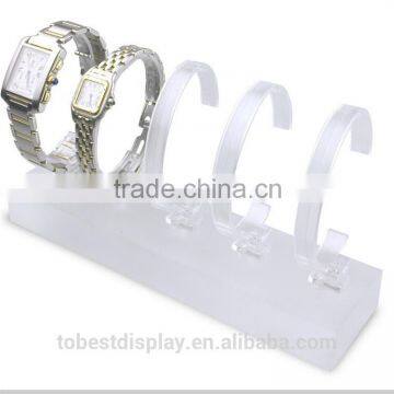 2016 most popular high quality acrylic watch display holder set, jewelry displays sets for bracelet