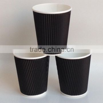 Corrugated Black Paper Disposable Paper for Coffee Cup