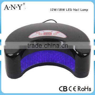 Professional Salon Equipment Black Half Moon Gel Nail Curing LED Nail Dryer Lamp