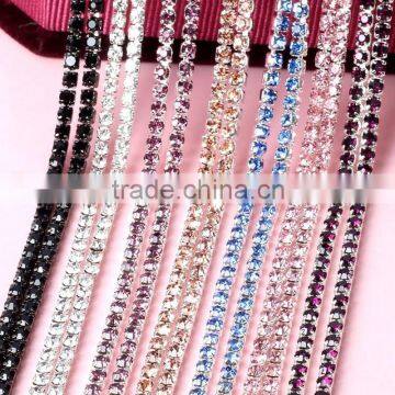 arcylic round loose brass crystal A cup chain rhinestone in roll claw jewelry making garment accessoires shoe decorative