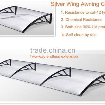 Hot! Easy assembly DIY polycarbonate clear plastic awnings