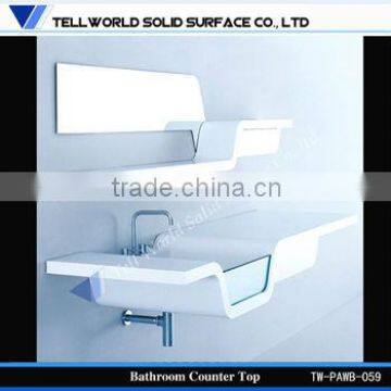 2013 new design acylic solid surface bathroom cabinet