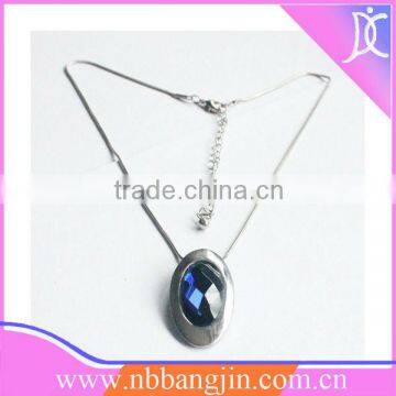 Alloy Necklace With A Big Blue stone