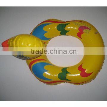 customized yellow duck plastic animal pool rider,hot sale inflatable animal swimming ring