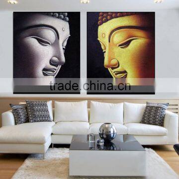 3d buddha face canvas oil painting for bedroom and hotel