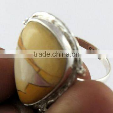 Dazzling Quality !! Bezel Setting Mookaite 925 Sterling Silver Ring, Indian Fashion Silver Jewellery, 925 Silver Jewellery photo-5