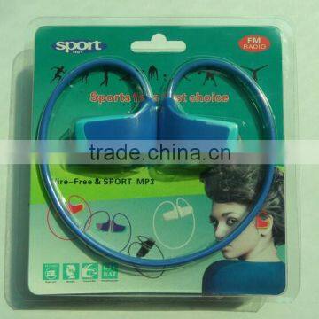 High quality fashion mp3 player 8gb sport mp3 headphone / headset with fm radio