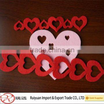 Wholesale alibaba custom heart shape felt mat with top quality