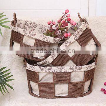 7 Hand Woven - Pastoral Style - Straw - Storage Basket - Storage Basket - Water Basket - Sundry Basket - Woven Baskets photo-2
