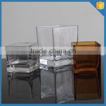 Cube colored glass Vase centerpieces vases