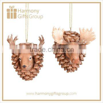 Nature Resin Deer Head Wall Decoration Ornament