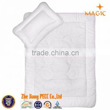 Bear Design And Stitching Technics Travel Pillow Quilt For Children