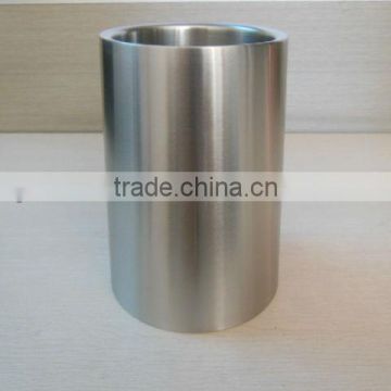 stainless steel double wall cone shape ice bucket with lines one body