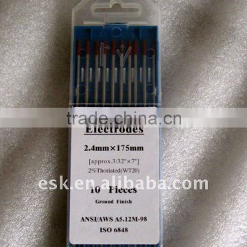 175mm iso 6848 standard thoriated tungsten electrode WT20