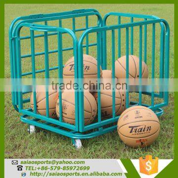 Sports Equipment Foldable basketball trolley , basketball ball storage , folding trolley