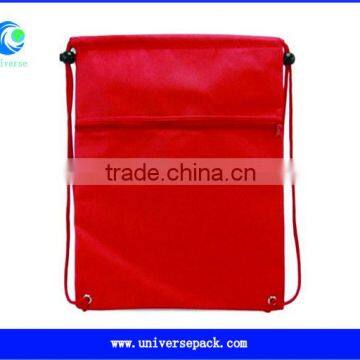 Red nylon laptop backpack bag