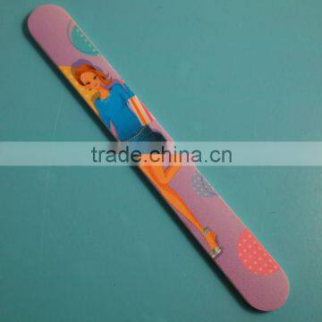 ZJC-059 17.8cm Hot sale pretty patterm beautiful girl printingg sponge board nail file