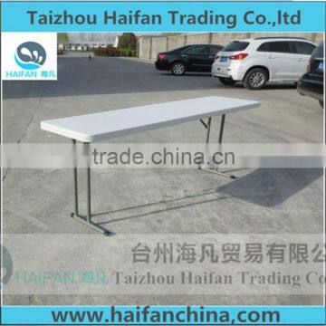 Hot sale HDPE 8FT rectangular plastic modern office table for meeting/indoor meeting table with removable legs