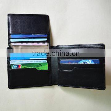 RFID Blocking Leather Bifold Wallet for Men Black photo-3