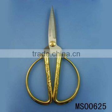 6.5"S/S CHROME PLATED GOLDEN SCISSORS,B/C