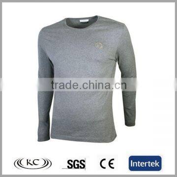 trendy china good price man V neck gray long shirt