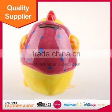 Promotional Funny Hen Shape Ceramic Coin Box for Home Decoration photo-3