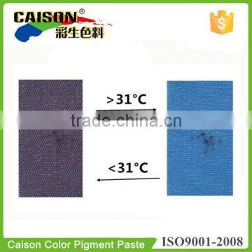 Temperature change color paste for fabrics or paper tinting