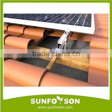 Aluminum Roof Tile Solar Mount System/roof hooks