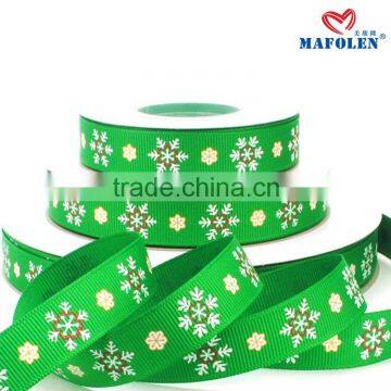 2015 new products christmas celebrate it ribbon grosgrain printed snowflake