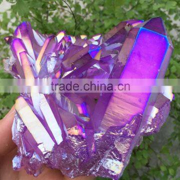 Large Light Purple Raw Crystal Cluster With Plating for Sale photo-2