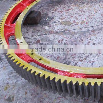 Steel forged customized spur gear for ball mill